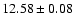 $12.58\pm 0.08$