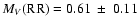 $M_V{\rm (RR)}=0.61~\pm~0.11$