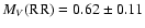 $M_V{\rm (RR)}=0.62\pm0.11$