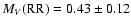 $M_V{\rm
(RR)}=0.43\pm 0.12$