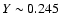$Y\sim 0.245$