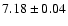 $7.18\pm 0.04$