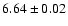$6.64\pm 0.02$