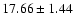 $ 17.66\pm 1.44$