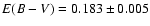 $E(B-V)=0.183\pm
0.005$