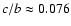 $c/b\approx0.076$