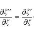 \begin{displaymath}\frac{\partial\zeta''}{\partial\zeta} =
\frac{\partial\zeta'}{\partial\zeta}\cdot
\end{displaymath}
