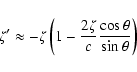 \begin{displaymath}\zeta' \approx
-\zeta\left(1-\frac{2\zeta}{c}\frac{\cos\theta}{\sin\theta}\right) \end{displaymath}