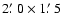 $2\hbox{$.\mkern-4mu^\prime$ }0\times1\hbox{$.\mkern-4mu^\prime$ }5$