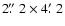 $2\hbox{$.\!\!^{\prime\prime}$ }2\times4\hbox{$.\mkern-4mu^\prime$ }2$