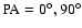 $\rm PA = 0^\circ,
90^\circ$