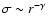 $\sigma \sim
r^{-\gamma}$