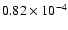$0.82\times10^{-4}$