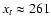 $x_t\approx
261$