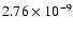 $2.76\times 10^{-9}$