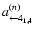 $a^{(n)}_{\leftarrow 4_{1,4}}$