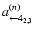 $a^{(n)}_{\leftarrow 4_{2,3}}$