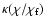 $\kappa(\chi /\chi_{\rm f})$