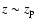 $z\sim z_{\rm p}$