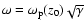 $\omega =\omega _{\rm p}(z_0)\sqrt {\gamma }$