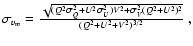 $\sigma_{v_m}=\frac{\sqrt{(Q^2\sigma_Q^2+U^2\sigma_U^2)V^2+\sigma_V^2(Q^2+U^2)^2}}
{(Q^2+U^2+V^2)^{3/2}}~, $