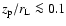 $z_{\rm p} /r_{\rm L}\la 0.1$