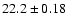 $22.2\pm0.18$