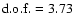 $\rm d.o.f. = 3.73$