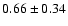 $0.66\pm0.34$
