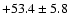 $+53.4 \pm 5.8$