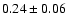$0.24\pm0.06$