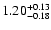 $ \rm 1.20^{+0.13}_{-0.18}$