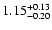$\rm 1.15^{+0.13}_{-0.20}$