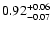 $\rm0.92^{+0.06}_{-0.07}$