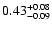 $\rm0.43^{+0.08}_{-0.09}$