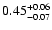 $\rm0.45^{+0.06}_{-0.07}$