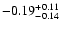 $\rm -0.19^{+0.11}_{-0.14}$