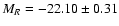 ${M}_{R}=-22.10\pm0.31$