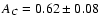 ${A}_{C}=0.62\pm0.08$