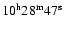 $10^{\rm h} 28^{\rm m} 47^{\rm s}$