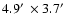 $4.9\hbox {$^\prime $ }\times 3.7\hbox {$^\prime $ }$