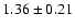$1.36\pm0.21$