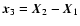 ${\vec x}_3={\vec X}_2-{\vec X}_1$