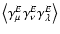 $\left\langle \gamma^{E}_\mu\gamma^{E}_\nu\gamma^{E}_\lambda \right\rangle$