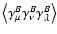 $\left\langle \gamma^{B}_\mu\gamma^{B}_\nu\gamma^{B}_\lambda \right\rangle$