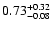 $\rm0.73^{+0.32}_{-0.08}$
