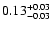 $\rm0.13^{+0.03}_{-0.03}$