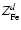 $Z_{\rm Fe}^d$