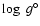 $\log~g^\circ$