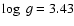 $\log~g = 3.43$